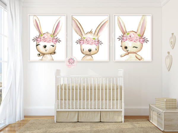 Alice In Wonderland Wall Art Print Vintage White Rabbit Nursery Baby G –  Pink Forest Cafe