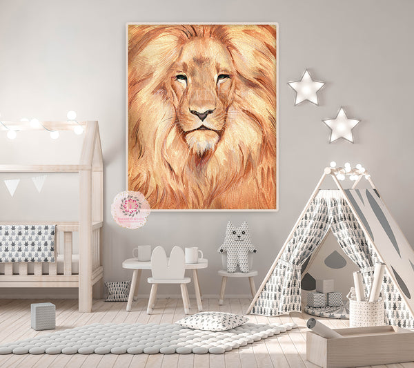 Lion wall best sale art nursery