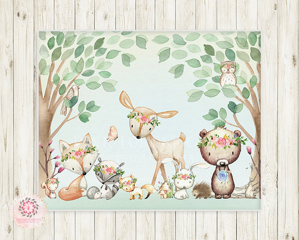 SALE 6 Boho Fox Deer Bear Mandala Wall Art Print Woodland Nursery Baby –  Pink Forest Cafe