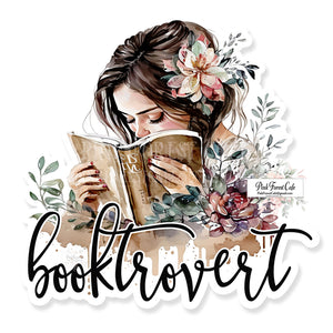 Booktrovert Book Reading Vinyl Decal Sticker