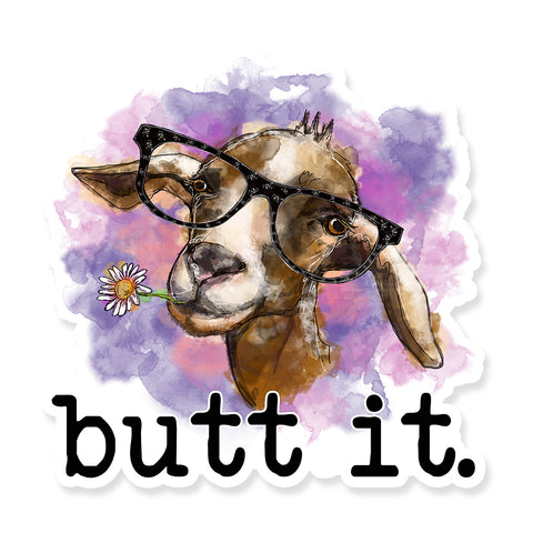 Goat Butt It Farm Animal Vinyl Decal Sticker