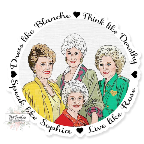 Golden Girls Circle Vinyl Sticker