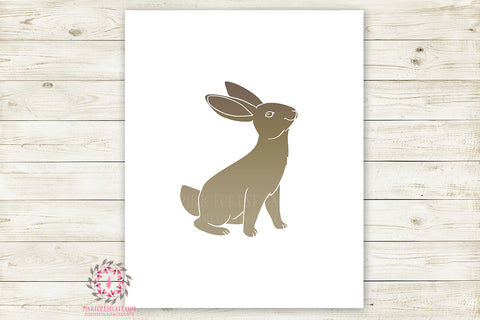 Bunny Rabbit Woodland Wall Art Print Baby Boy Nursery Rustic Silhouette Primitive Tribal Kids Room Printable Decor