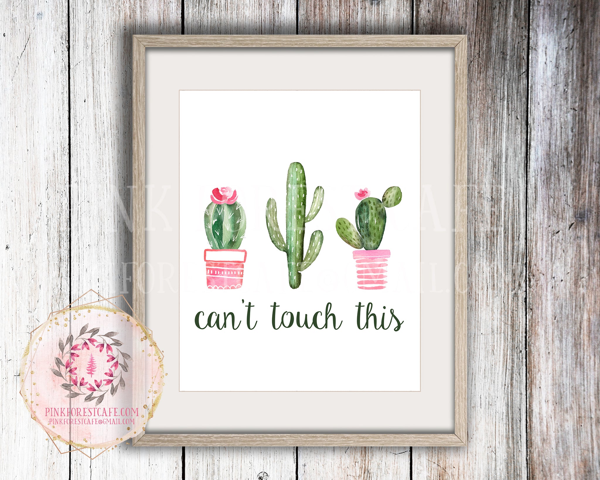 Can't Touch This Cacti Print Cactus Wall Art Print Succulent Southwestern Decor Baby Nursery Gender Neutral Bedroom Home Office Decor