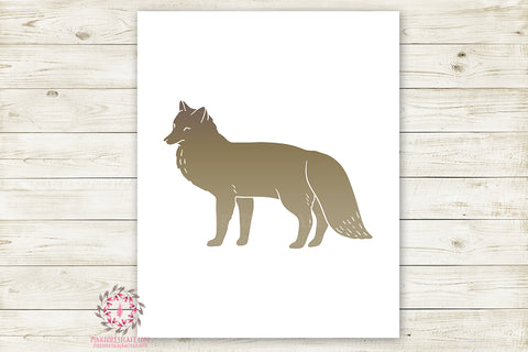 Fox Woodland Wall Art Print Baby Boy Nursery Rustic Silhouette Tribal Kids Room Printable Decor