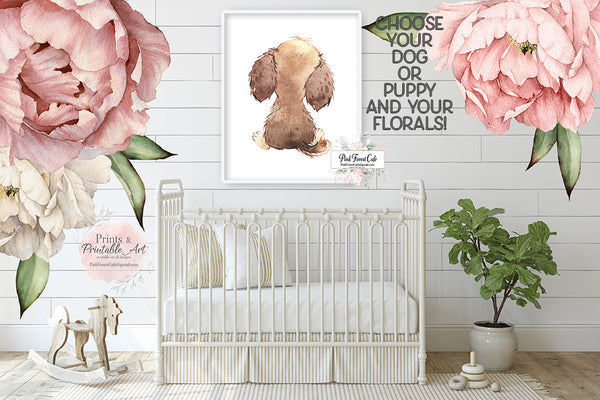 Choose Your Puppy Dog Wall Art Print Nursery Baby Room Watercolor Printable Decor