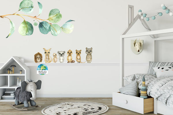 7 Australian Animals Wall Decal Sticker Art Koala Kangaroo Wombat Platypus Decals Decor