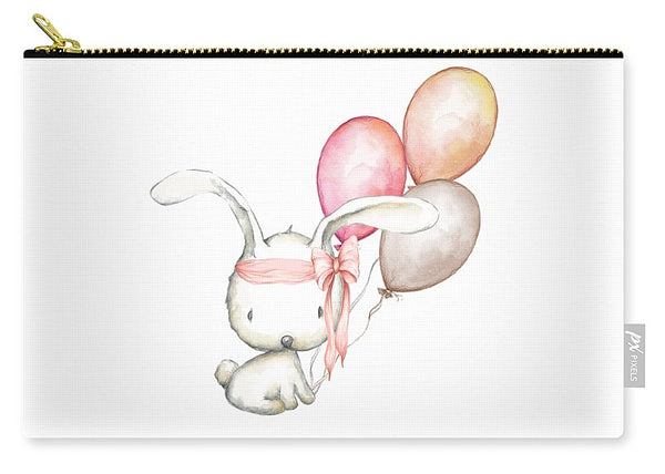 Boho Bunny With Balloons - Carry-All Pouch