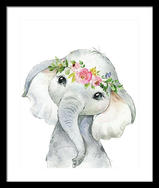 Boho Elephant - Framed Print