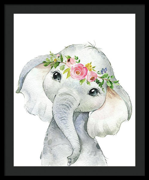 Boho Elephant - Framed Print