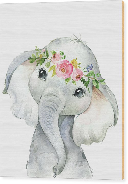 Boho Elephant - Wood Print