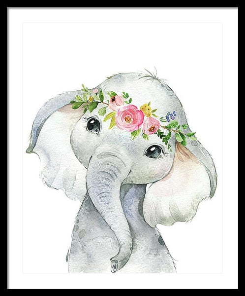 Boho Elephant - Framed Print