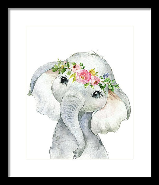 Boho Elephant - Framed Print