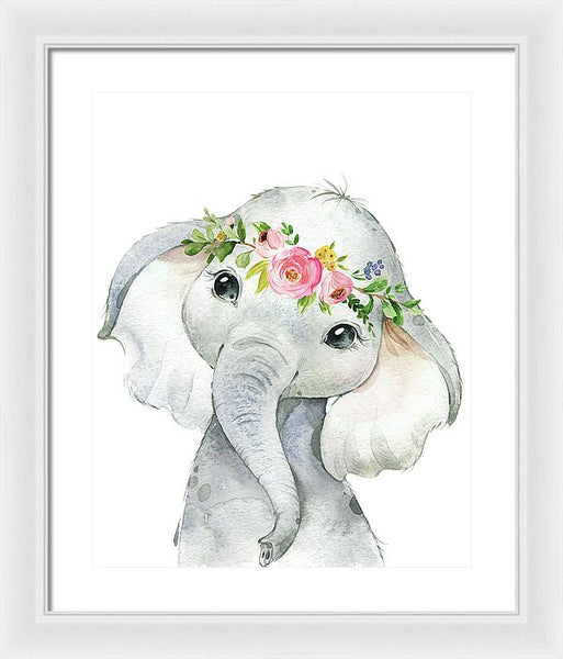 Boho Elephant - Framed Print