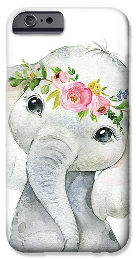 Boho Elephant Phone Case Pink Forest Cafe