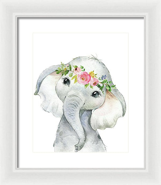 Boho Elephant - Framed Print