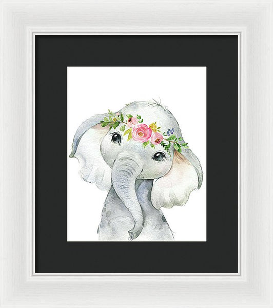 Boho Elephant - Framed Print