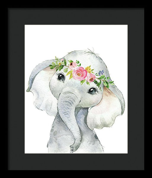 Boho Elephant - Framed Print