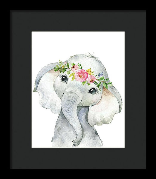 Boho Elephant - Framed Print