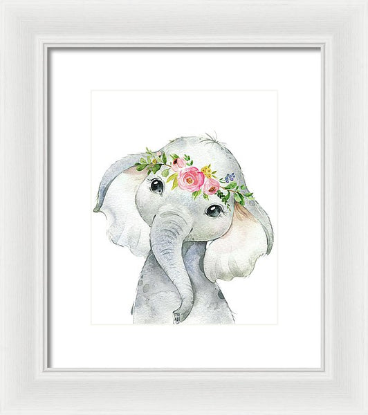 Boho Elephant - Framed Print