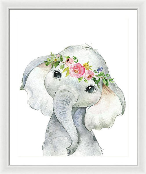 Boho Elephant - Framed Print