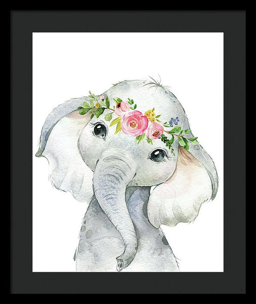 Boho Elephant - Framed Print