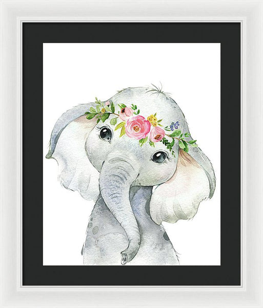 Boho Elephant - Framed Print