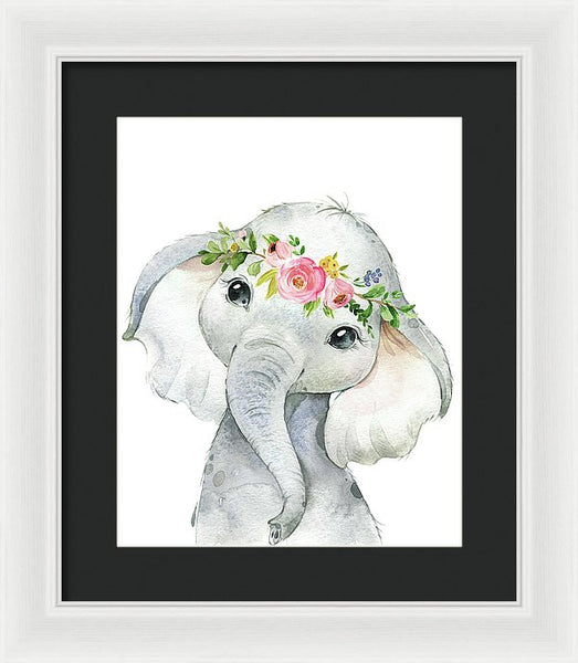 Boho Elephant - Framed Print