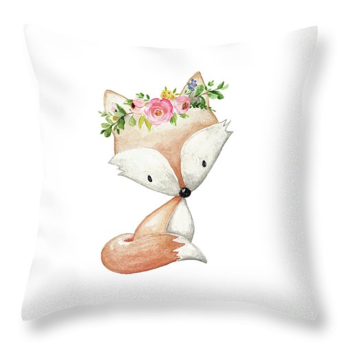 Boho Fox 2 - Custom Order - Throw Pillow