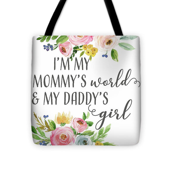 Boho Mommy's World Daddy's Girl - Tote Bag