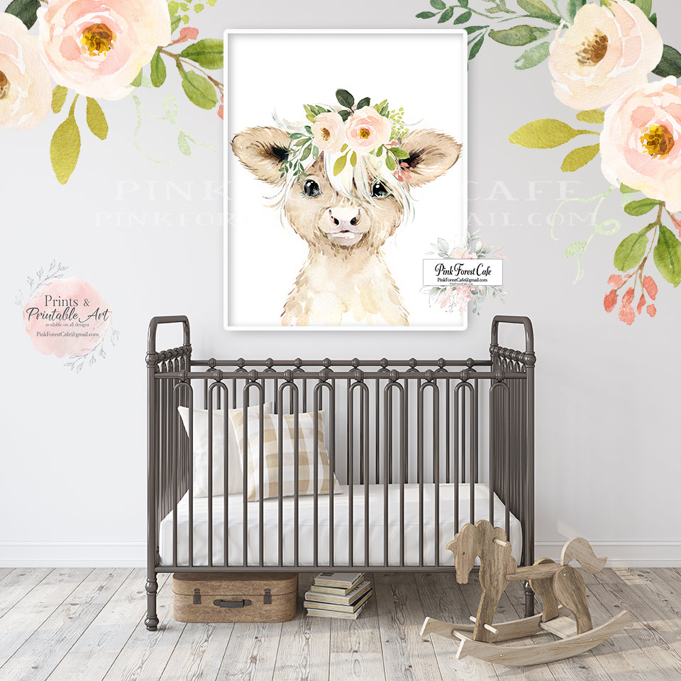 Cow print nursery store decor