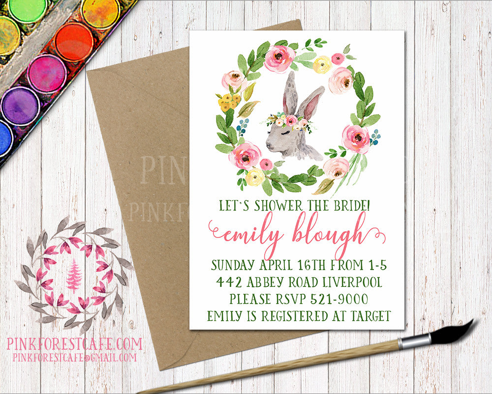 Peter Rabbit Baby Shower Invitation