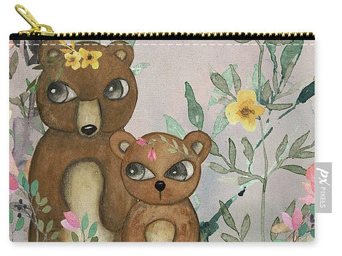 Ethereal Woodland Bear Pair - Carry-All Pouch