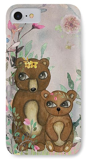 Ethereal Woodland Bear Pair - Phone Case