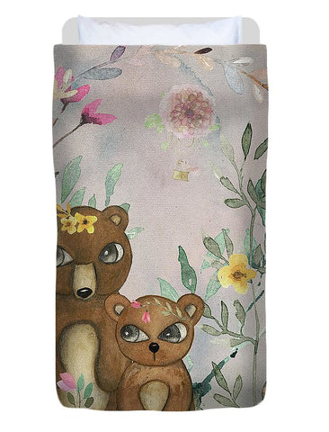 Ethereal Woodland Bear Pair - Duvet Cover