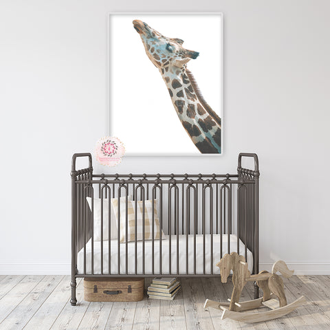 Giraffe Wall Art Print Safari Baby Nursery Zoo Animal Printable Decor