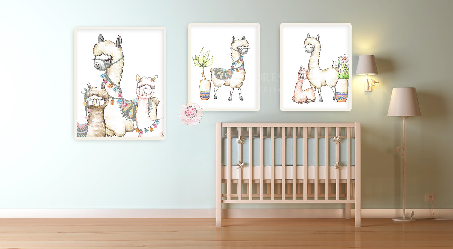 Alpaca nursery decor orders