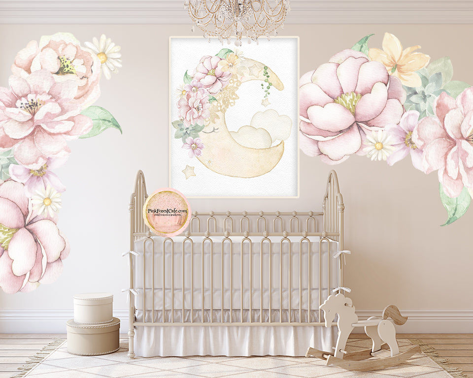Baby Wall Paintings, Baby Wall Pictures, Baby Pink Painting