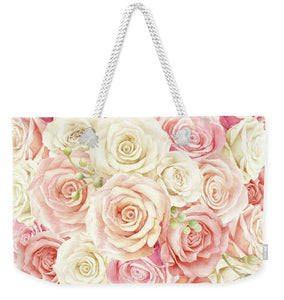 Shabby Chic Blush Boho Roses - Weekender Tote Bag