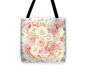 Shabby Chic Blush Boho Roses - Tote Bag