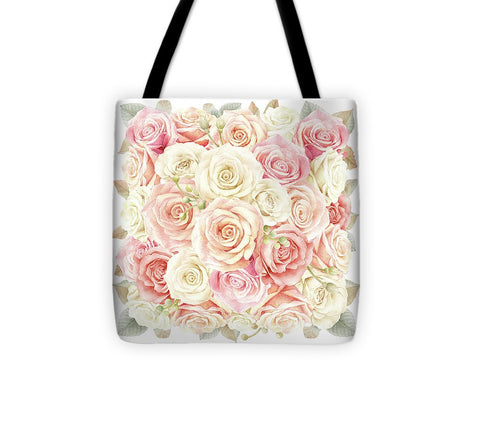 Shabby Chic Blush Boho Roses - Tote Bag