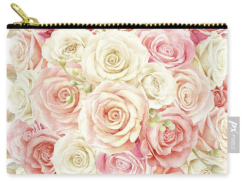 Shabby Chic Blush Boho Roses - Carry-All Pouch