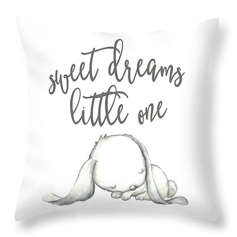 Sweet Dreams Bunny - Throw Pillow