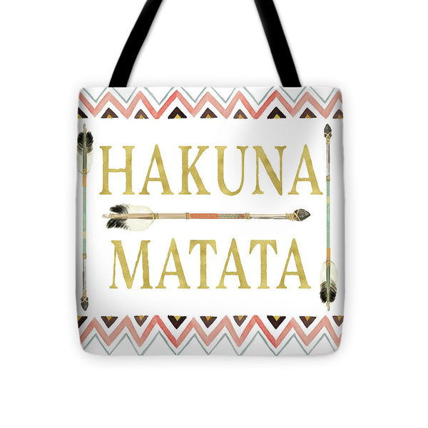 Tribal Arrow Gold Hakuna Matata - Tote Bag