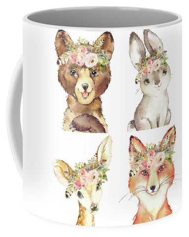 Woodland Tribal Animals Feather Boho - Mug