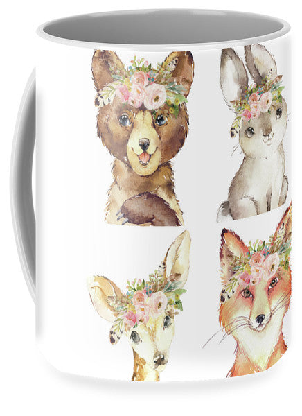 Woodland Tribal Animals Feather Boho - Mug